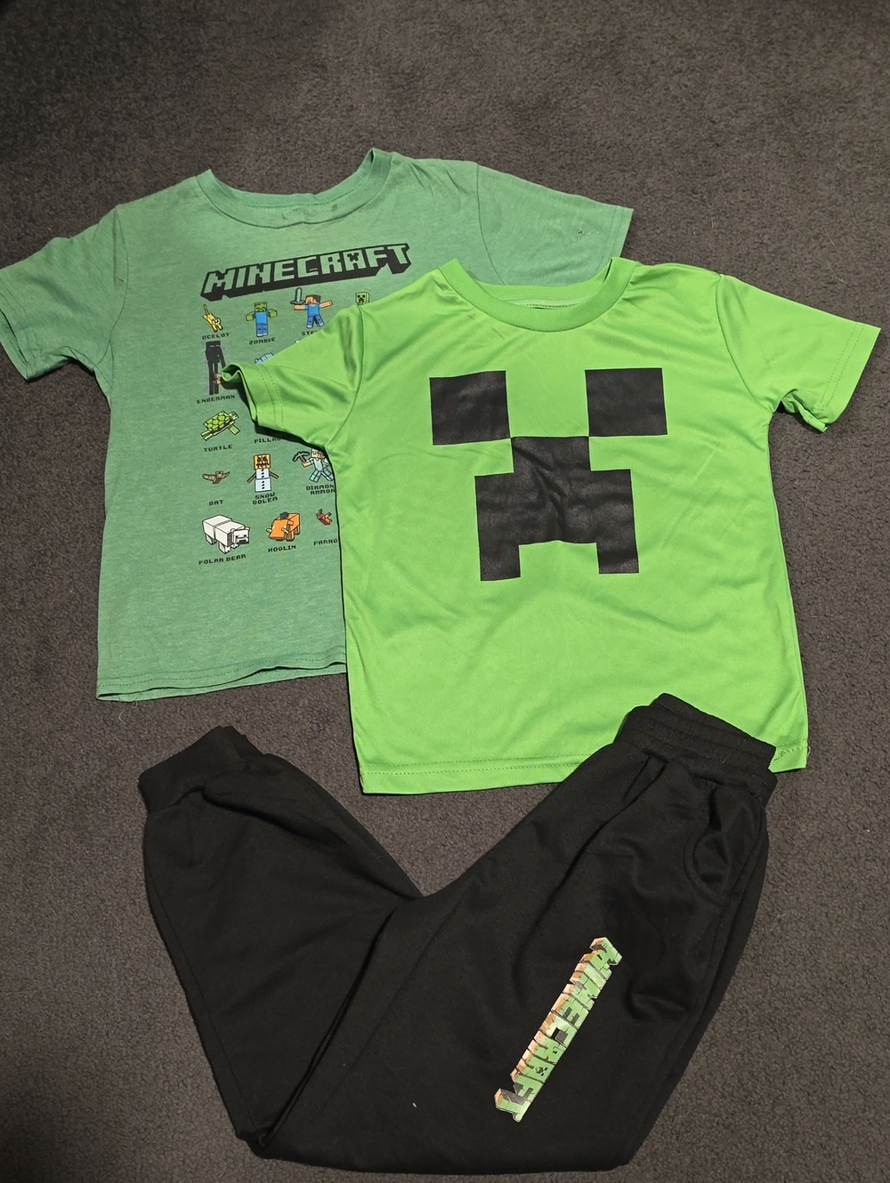 Minecraft Kids 2-Piece Matching Set in Bright Green